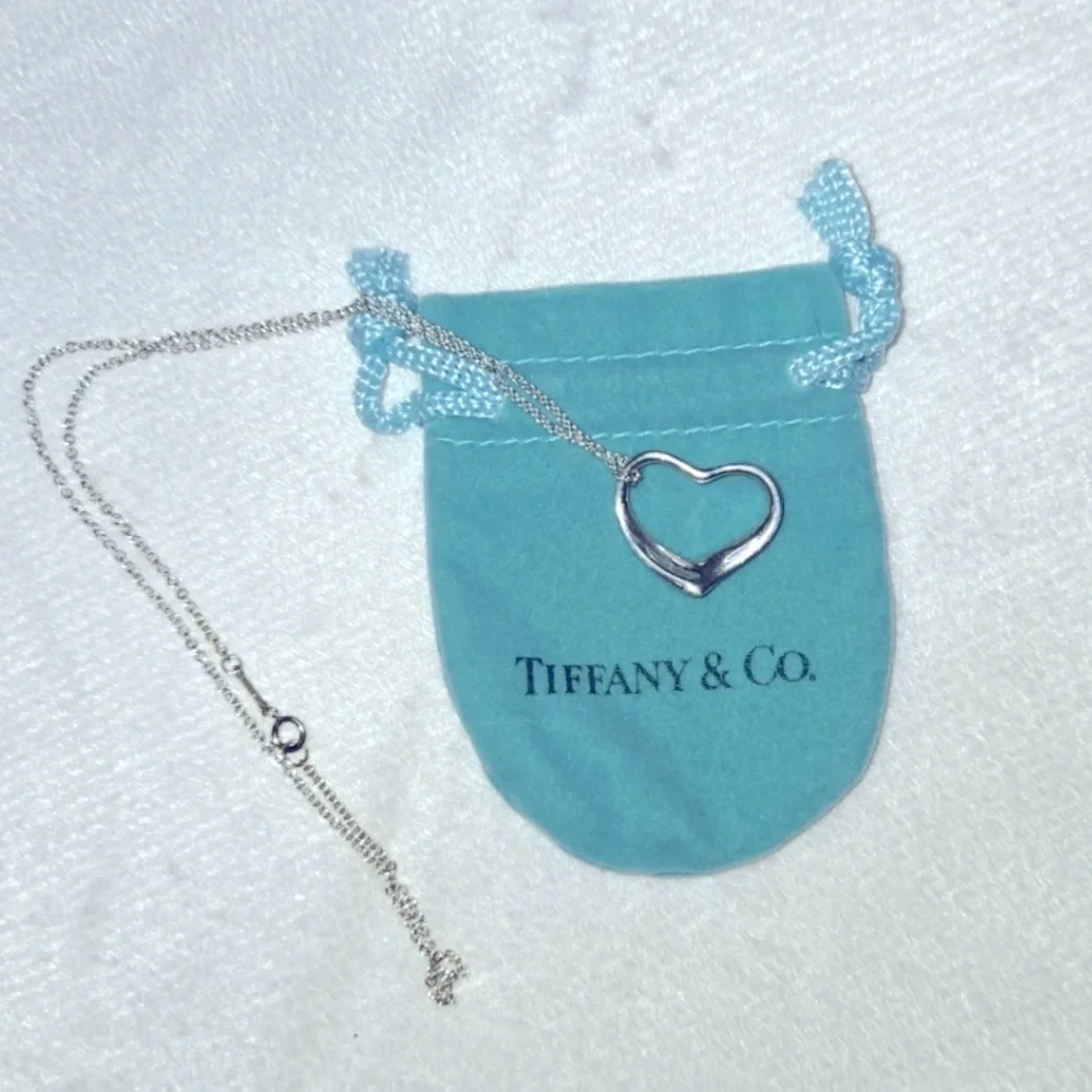 Tiffany & Co. Elsa Peretti Large Floating Heart Sterling Silver EUC - Picture 1 of 7